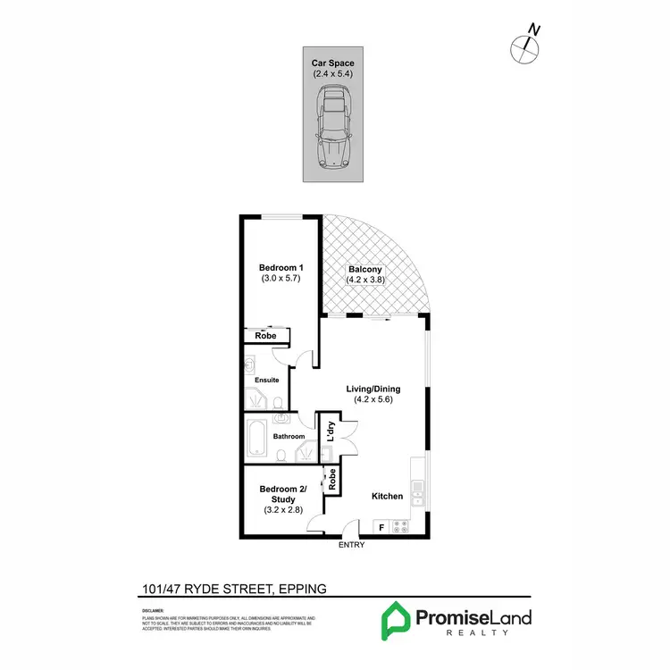 Floorplan of Homely apartment listing, 101/47 Ryde Street, Epping NSW 2121