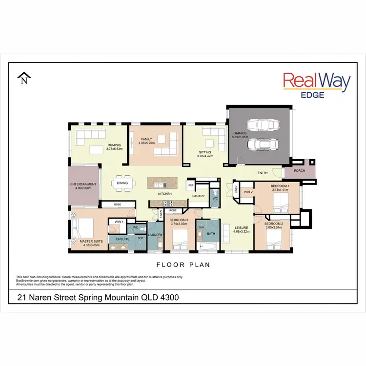 Floorplan of Homely house listing, 21 Naren Street, Spring Mountain QLD 4300
