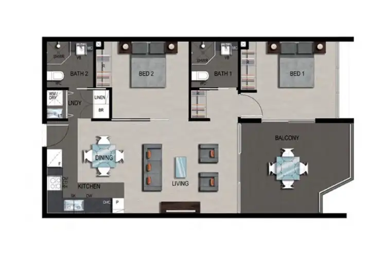 Floorplan of Homely apartment listing, 809/18 Thorn Street, Kangaroo Point QLD 4169