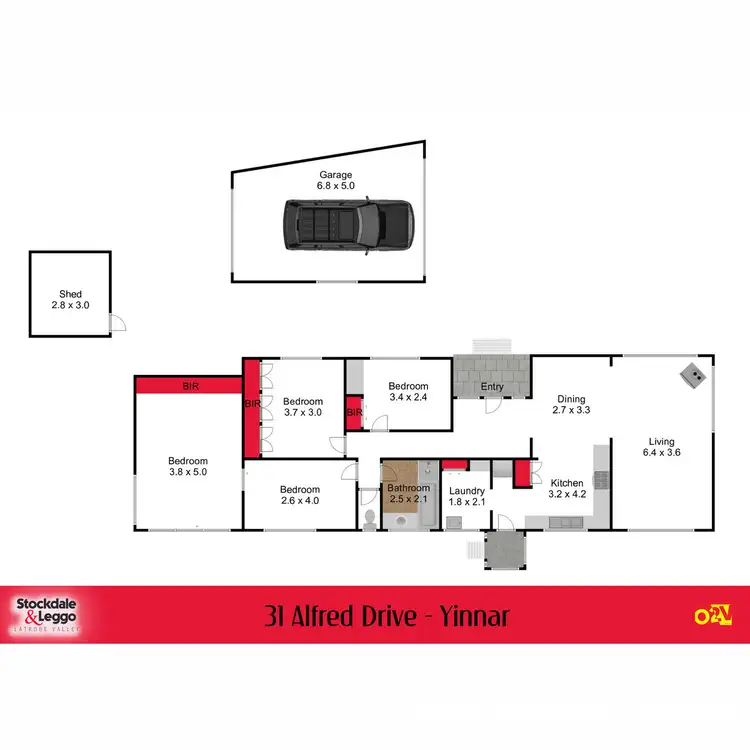 Floorplan of Homely house listing, 31 Alfred Drive, Yinnar VIC 3869