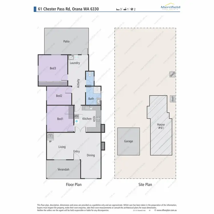 Floorplan of Homely house listing, 61 Chester Pass Road, Orana WA 6330
