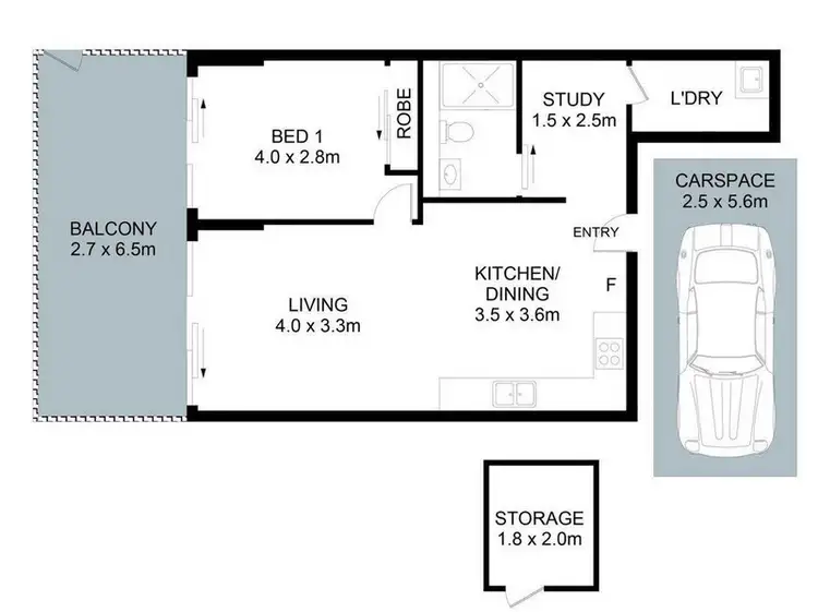 Floorplan of Homely apartment listing, 5/371-377 Liverpool Road, Ashfield NSW 2131