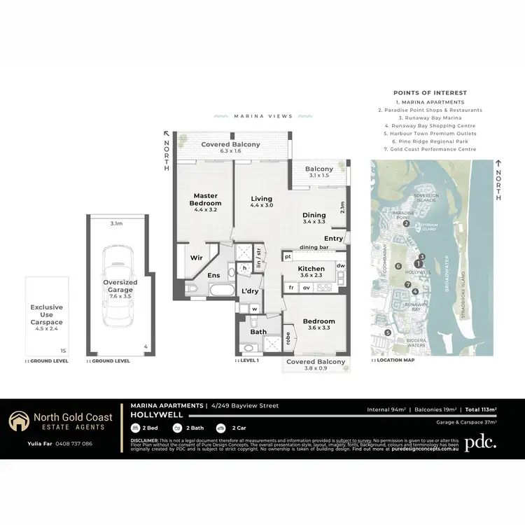 Floorplan of Homely apartment listing, 4/249 Bayview Street, Hollywell QLD 4216