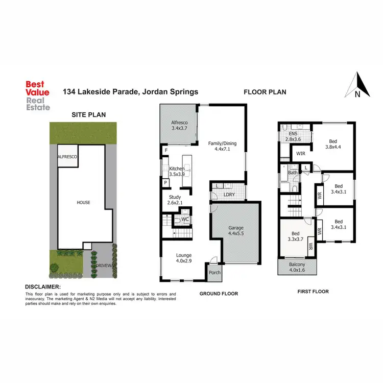 Floorplan of Homely house listing, 134 Lakeside Parade, Jordan Springs NSW 2747