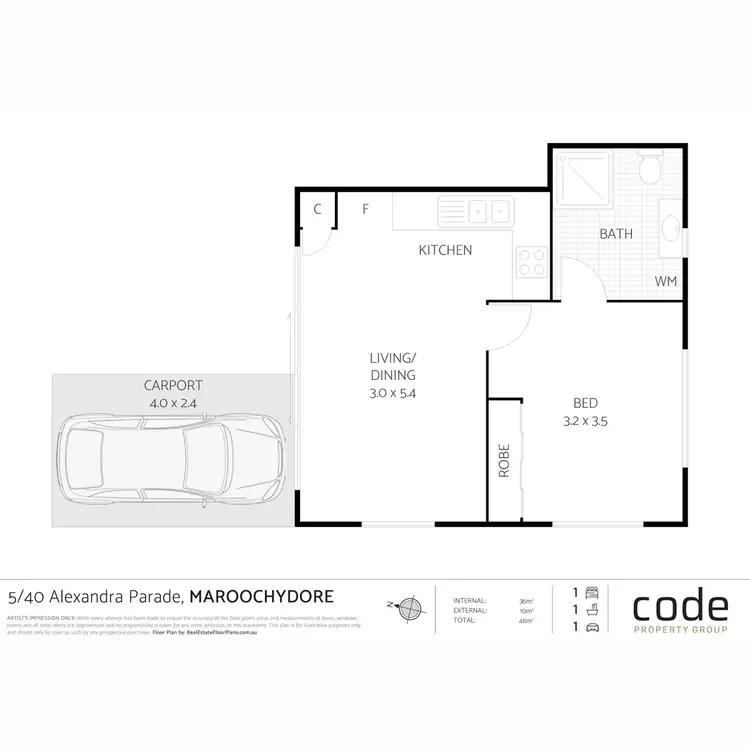 Floorplan of Homely unit listing, 5/40 Alexandra Parade, Maroochydore QLD 4558