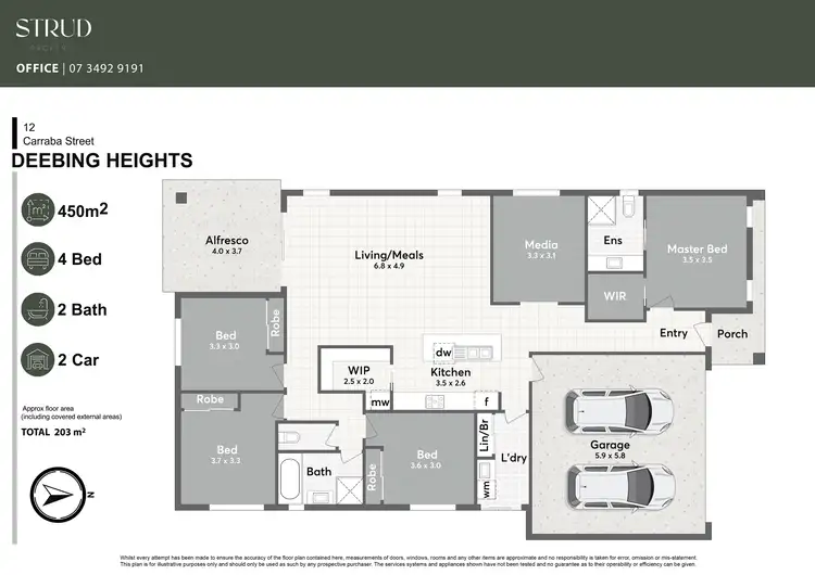 Floorplan of Homely house listing, 12 Carraba Street, Deebing Heights QLD 4306
