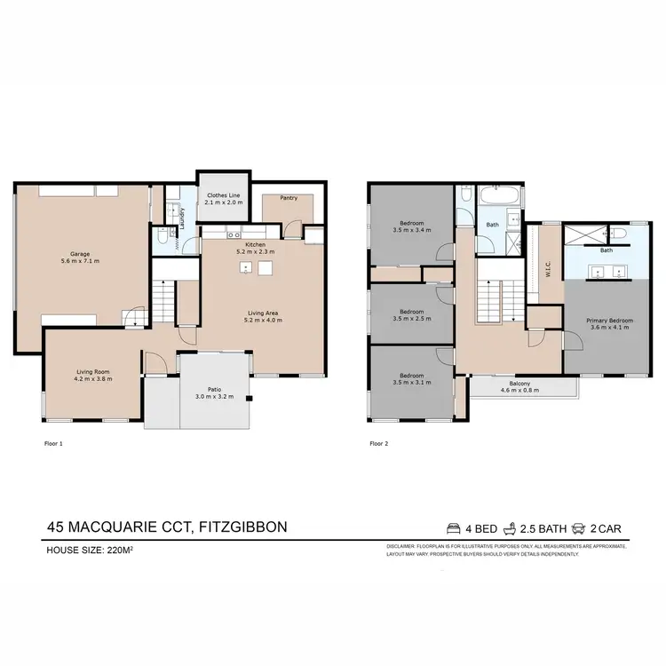 Floorplan of Homely house listing, 45 Macquarie Circuit, Fitzgibbon QLD 4018