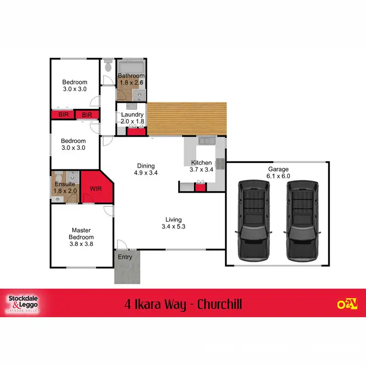 Floorplan of Homely house listing, 4 Ikara Way, Churchill VIC 3842
