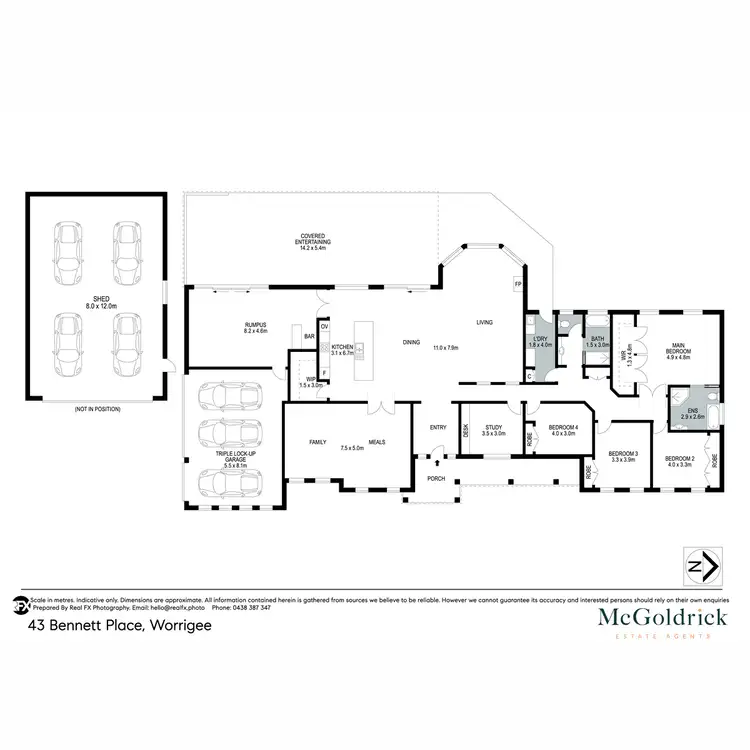 Floorplan of Homely rural property listing, 43 Bennett Place, Worrigee NSW 2540