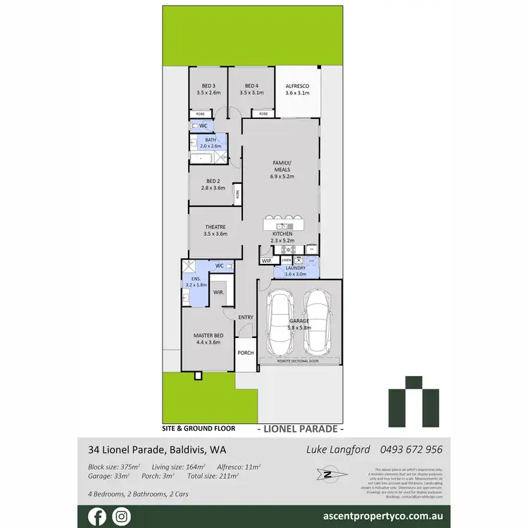 Floorplan of Homely house listing, 34 Lionel Parade, Baldivis WA 6171