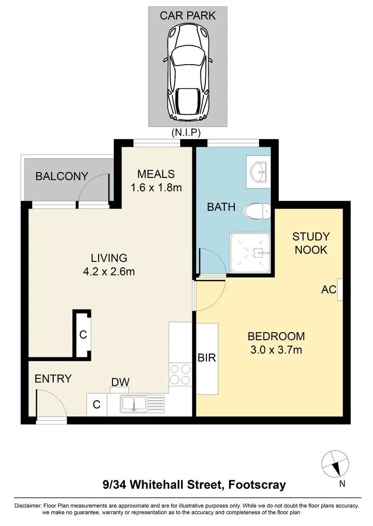 Floorplan of Homely apartment listing, 9/34 Whitehall Street, Footscray VIC 3011