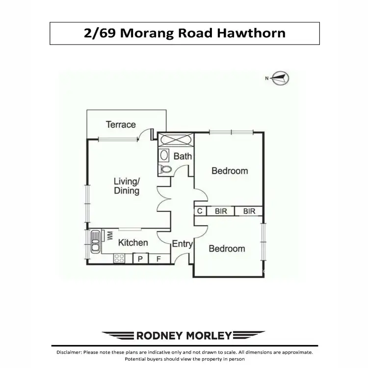 Floorplan of Homely apartment listing, 2/69 Morang Road, Hawthorn VIC 3122