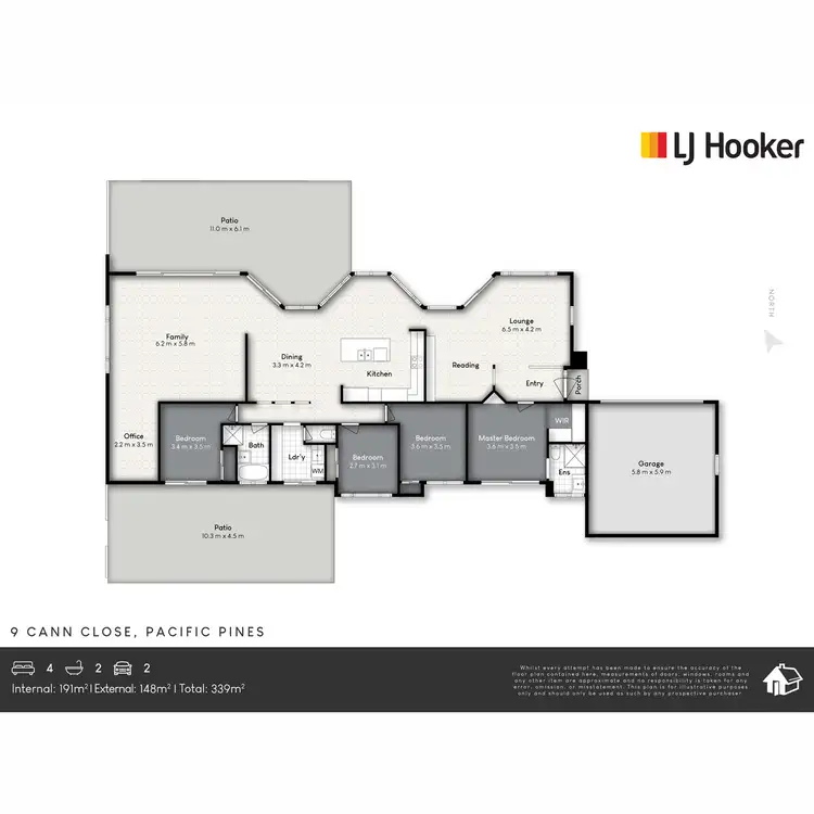 Floorplan of Homely house listing, 9 Cann Close, Pacific Pines QLD 4211