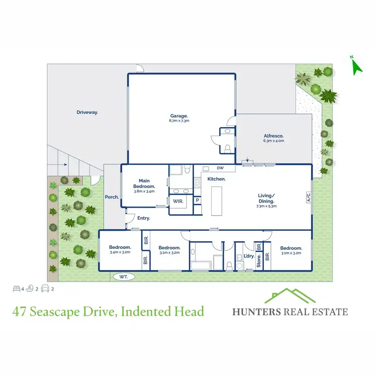Floorplan of Homely house listing, 47 Seascape Drive, Indented Head VIC 3223
