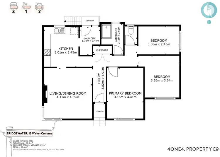 Floorplan of Homely house listing, 17 Walker Crescent, Bridgewater TAS 7030