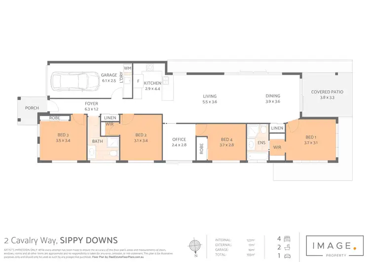 Floorplan of Homely house listing, 2 Cavalry Way, Sippy Downs QLD 4556