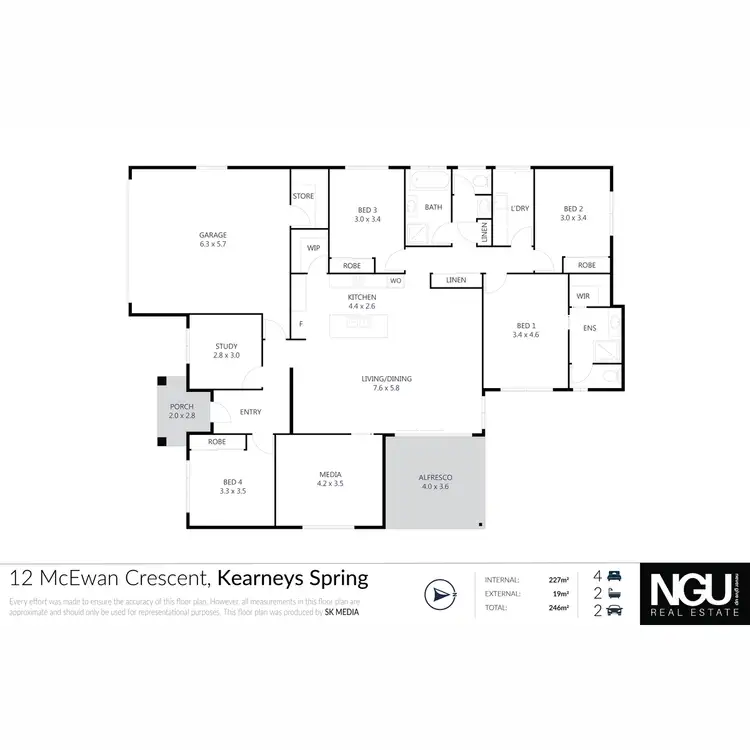Floorplan of Homely house listing, 12 McEwan Crescent, Kearneys Spring QLD 4350