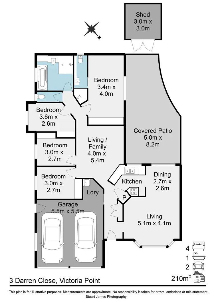 Floorplan of Homely house listing, 3 Darren Close, Victoria Point QLD 4165