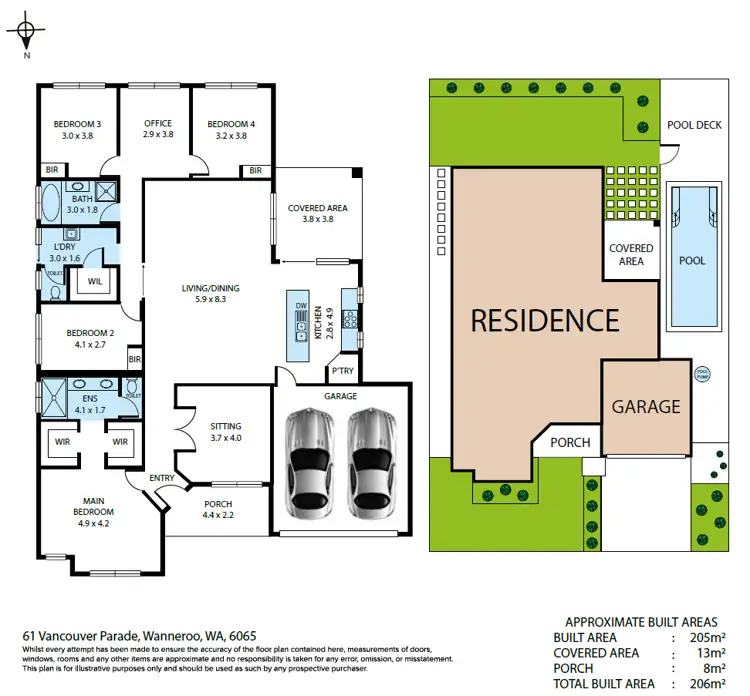 Floorplan of Homely house listing, 61 Vancouver Parade, Wanneroo WA 6065