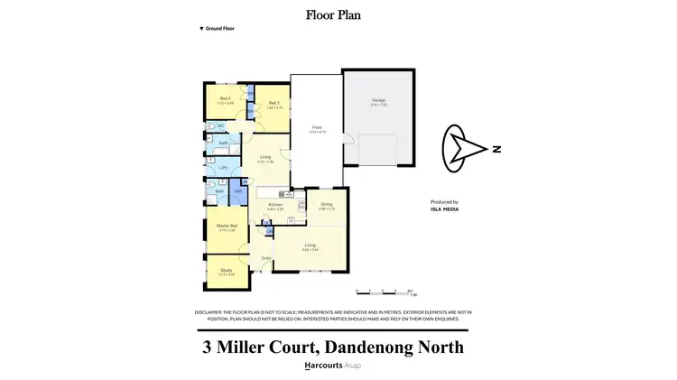 Floorplan of Homely house listing, 3 Miller Court, Dandenong North VIC 3175