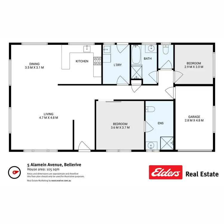 Floorplan of Homely house listing, 5 Alamein Avenue, Bellerive TAS 7018