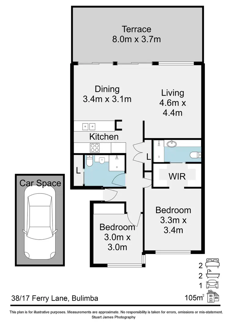 Floorplan of Homely apartment listing, 38/17 Ferry Lane, Bulimba QLD 4171