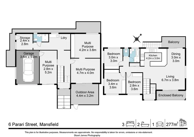Floorplan of Homely house listing, 6 Parari Street, Mansfield QLD 4122