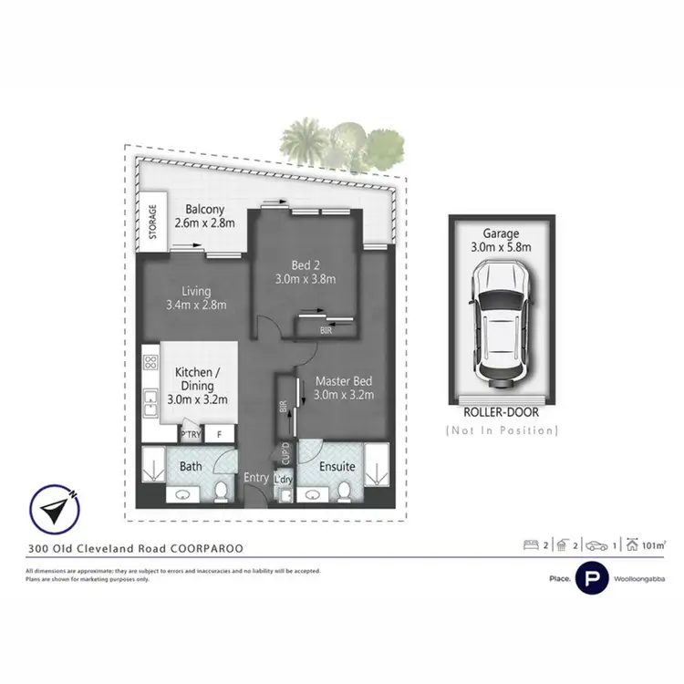 Floorplan of Homely apartment listing, 30702/300 Old Cleveland Road, Coorparoo QLD 4151
