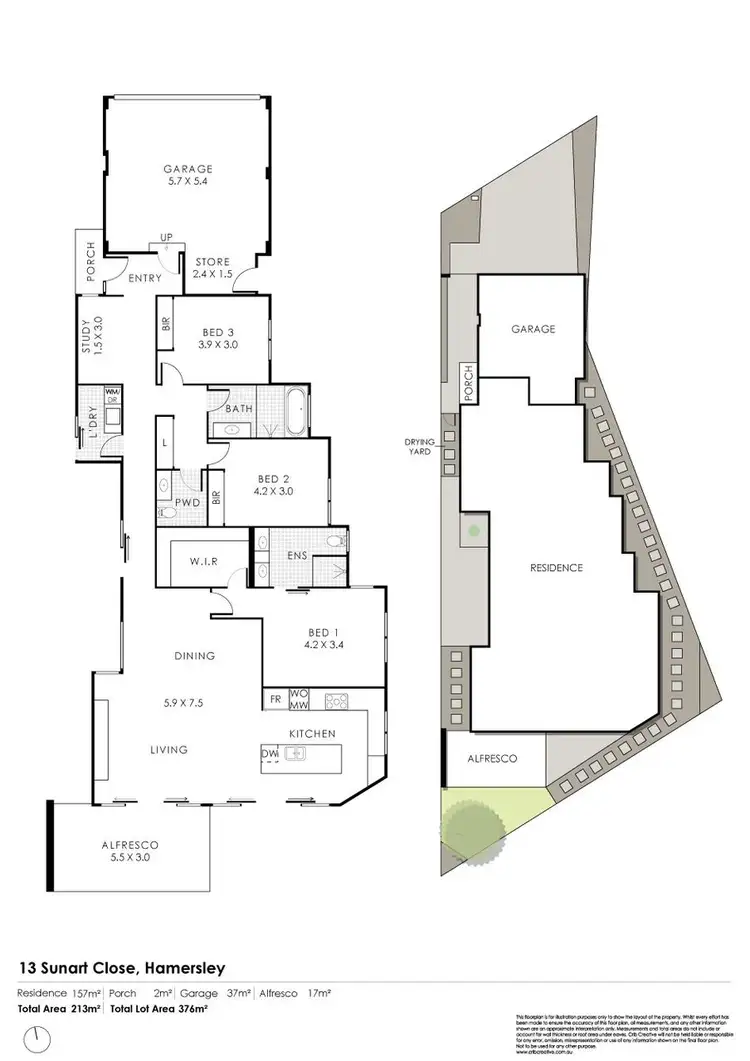 Floorplan of Homely house listing, 13 Sunart Close, Hamersley WA 6022