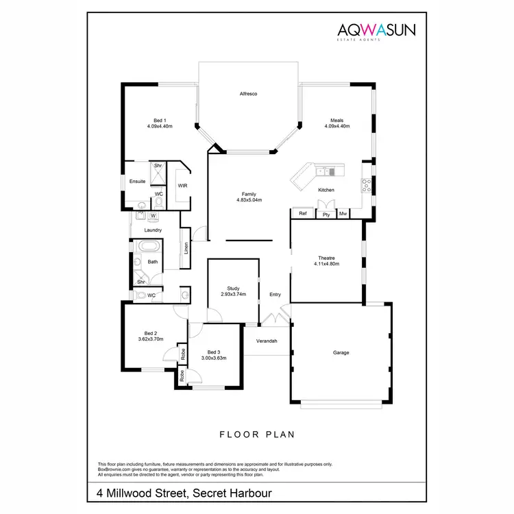 Floorplan of Homely house listing, 4 Millwood Street, Secret Harbour WA 6173