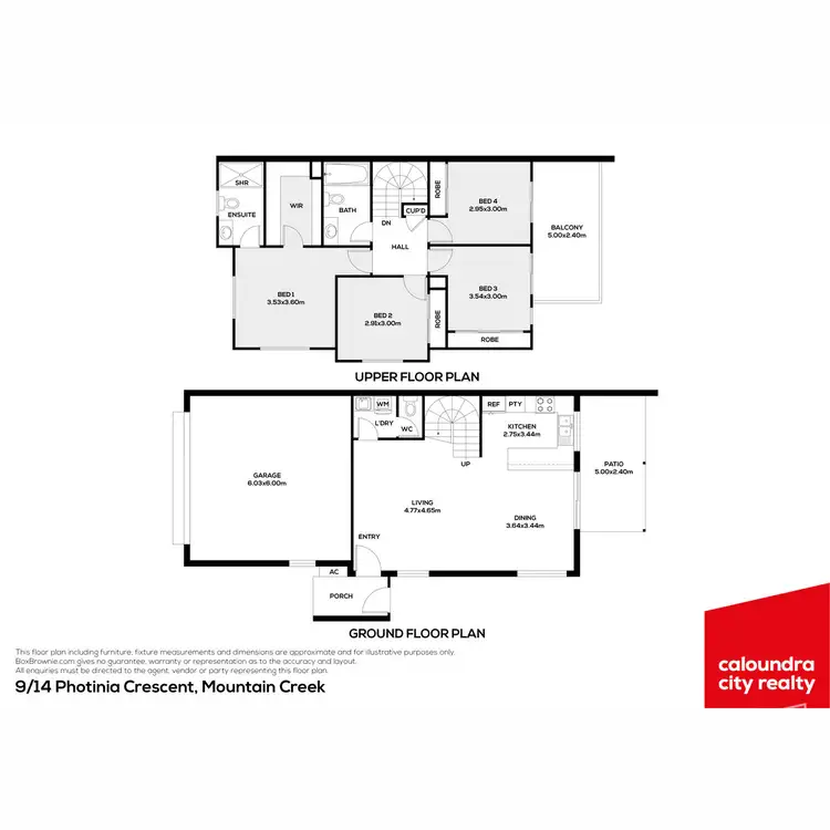 Floorplan of Homely townhouse listing, 9/14 Photinia Crescent, Mountain Creek QLD 4557