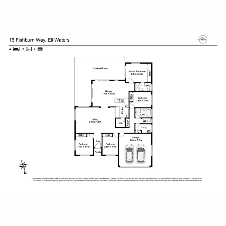 Floorplan of Homely house listing, 16 Fishburn Way, Eli Waters QLD 4655