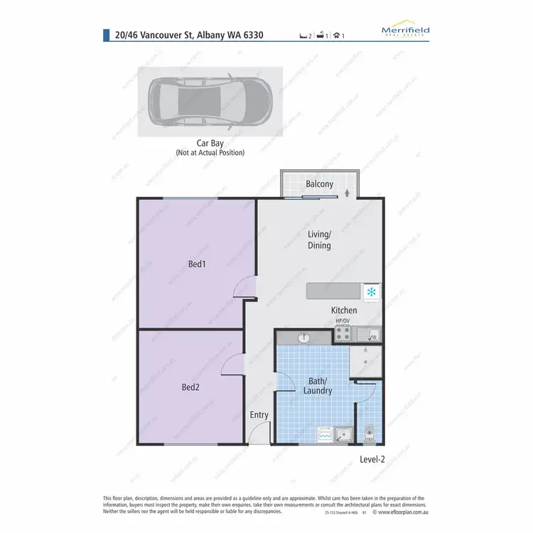 Floorplan of Homely unit listing, 20/46 Vancouver Street, Albany WA 6330