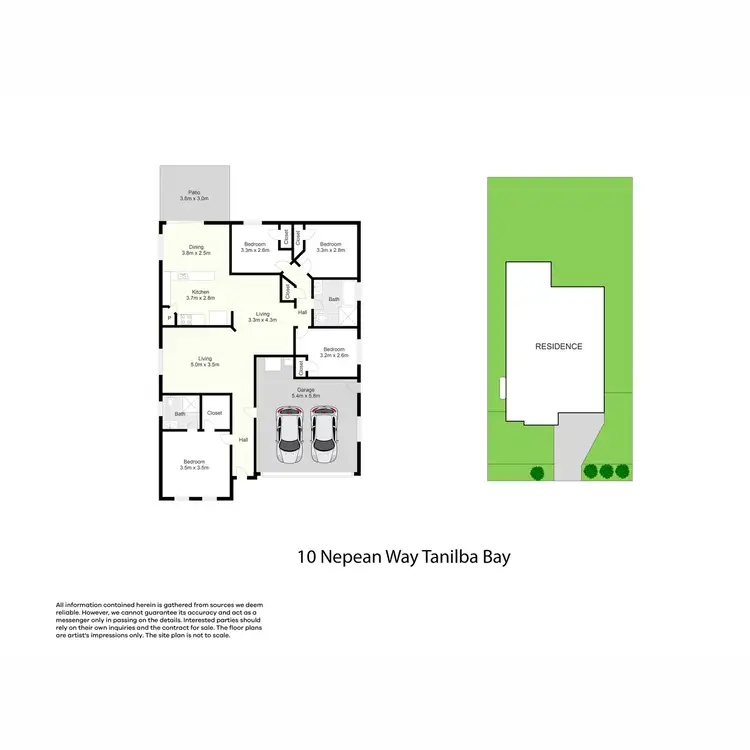 Floorplan of Homely house listing, 10 Nepean Way, Tanilba Bay NSW 2319