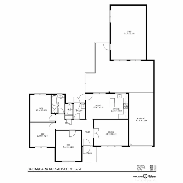 Floorplan of Homely house listing, 84 Barbara Road, Salisbury East SA 5109
