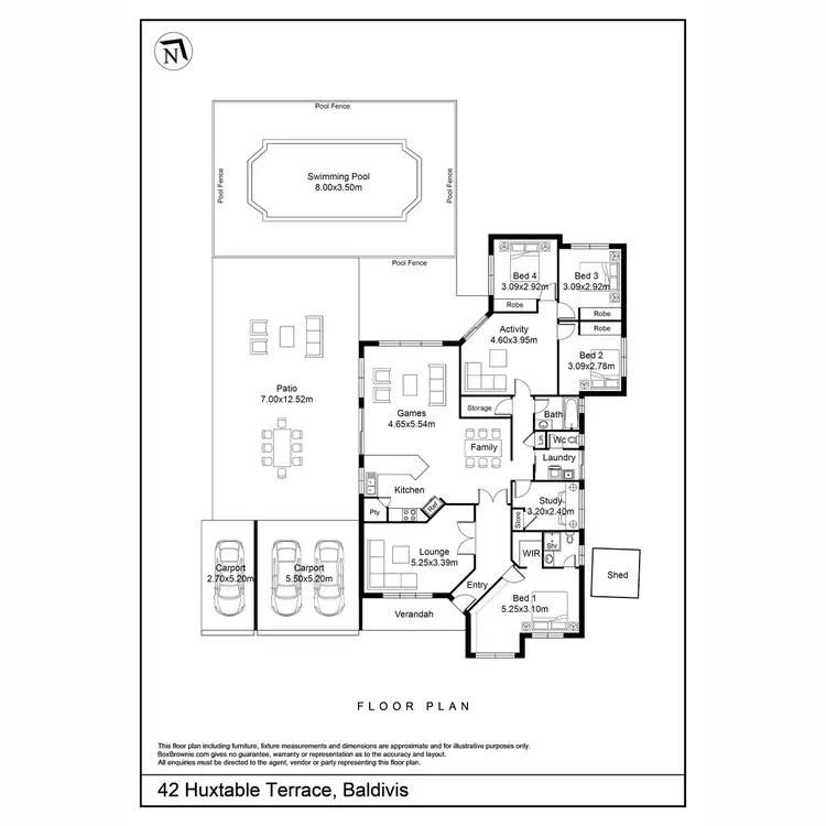 Floorplan of Homely house listing, 42 Huxtable Terrace, Baldivis WA 6171