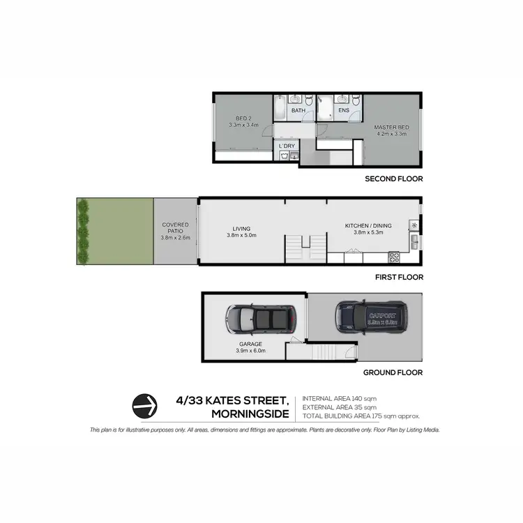 Floorplan of Homely townhouse listing, 4/33 Kates Street, Morningside QLD 4170