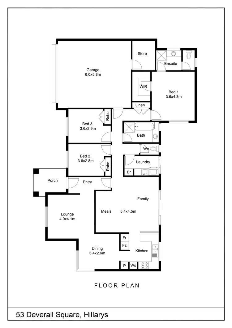 Floorplan of Homely house listing, 53 Deverall Square, Hillarys WA 6025
