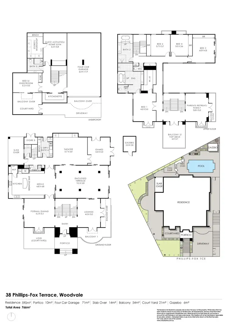Floorplan of Homely house listing, 38 Phillips-Fox Terrace, Woodvale WA 6026