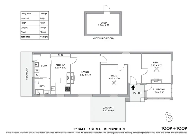 Floorplan of Homely house listing, 27 Salter Street, Kensington SA 5068