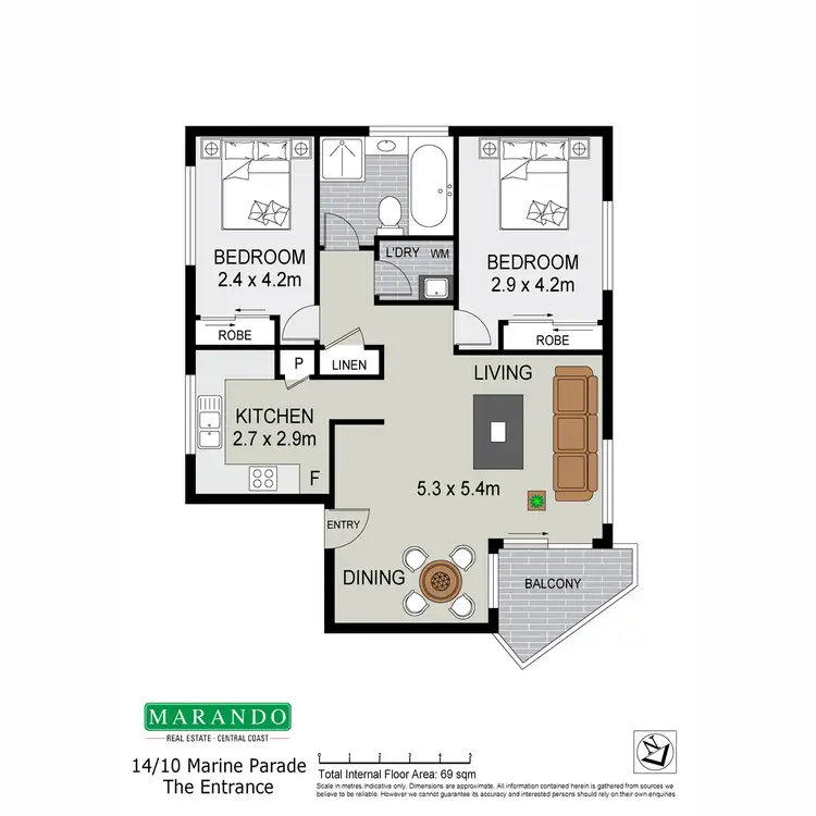 Floorplan of Homely apartment listing, 14/10 Marine Parade, The Entrance NSW 2261