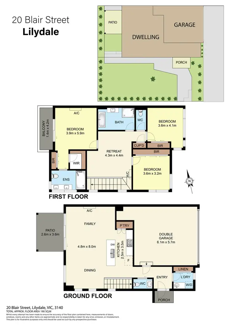 Floorplan of Homely townhouse listing, 20 Blair Street, Lilydale VIC 3140