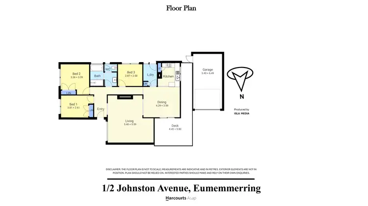 Floorplan of Homely unit listing, 1/2 Johnston Avenue, Eumemmerring VIC 3177