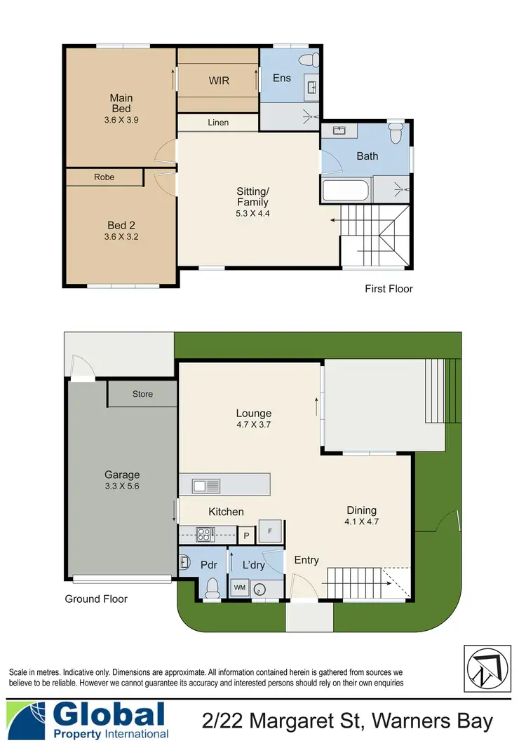 Floorplan of Homely townhouse listing, 2/22 Margaret Street, Warners Bay NSW 2282