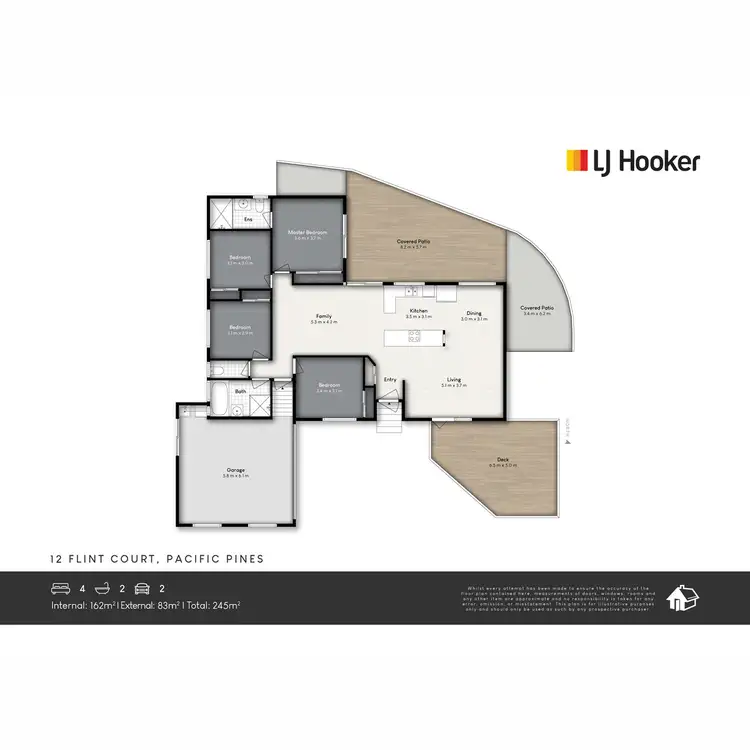 Floorplan of Homely house listing, 12 Flint Court, Pacific Pines QLD 4211