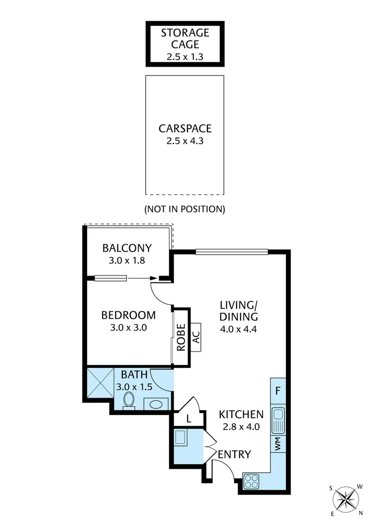 Floorplan of Homely unit listing, 105/11 Fern Street, Islington NSW 2296