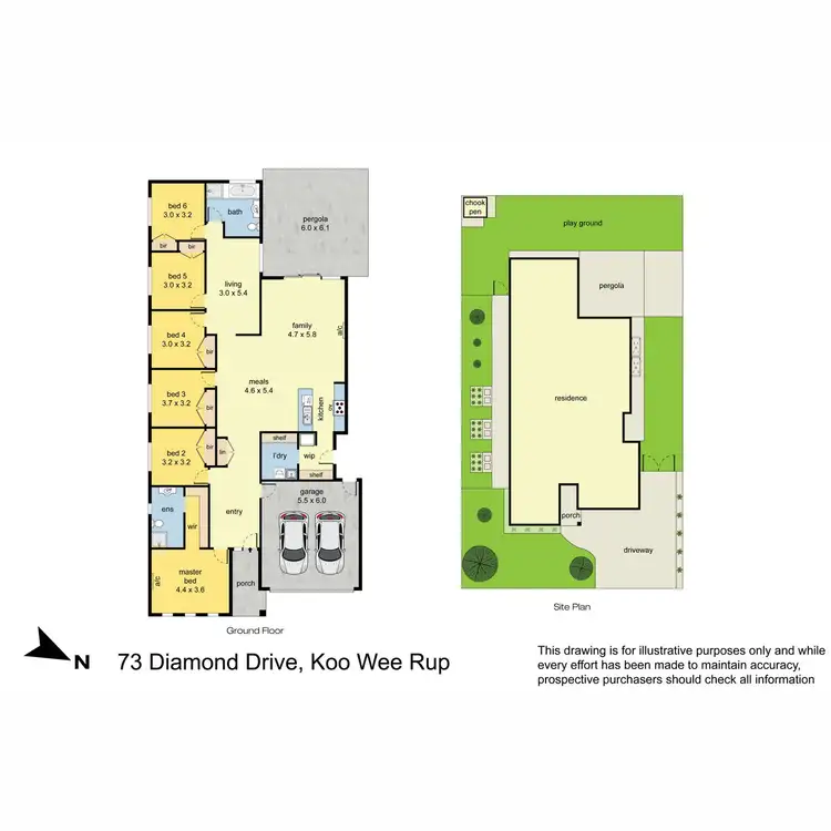 Floorplan of Homely house listing, 73 Diamond Drive, Koo Wee Rup VIC 3981