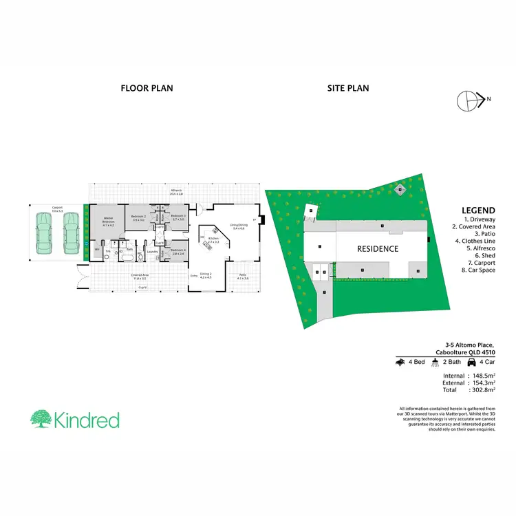Floorplan of Homely house listing, 3-5 Altomo Place, Caboolture QLD 4510