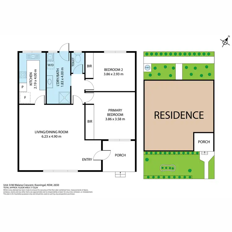 Floorplan of Homely unit listing, 3/46-48 Walana Crescent, Kooringal NSW 2650