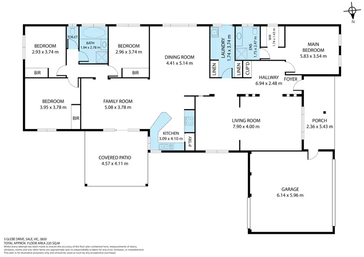 Floorplan of Homely house listing, 5 Glebe Drive, Sale VIC 3850